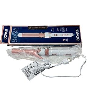 Conair CD701GN Curling Iron 1” Barrel Rose Gold White Ceramic Adjustable BNIB